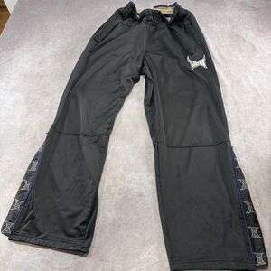 Vintage Tapout Pants Mens L Black Athletic Embroidered Sweatpants MMA UFC Y2K